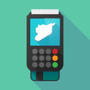 Uzun gölge dataphone ile Suriye Haritası