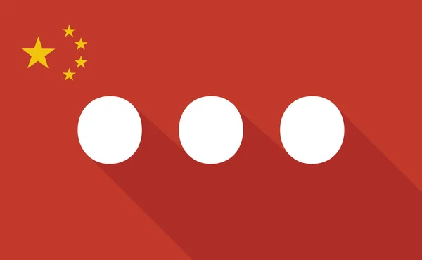 Длинный теневой флаг Китая с орфографическим знаком эллипса — стоковый вектор