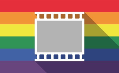 Uzun gölge Eşcinsel gurur bayrak fotoğraf 35mm film şeridi ile