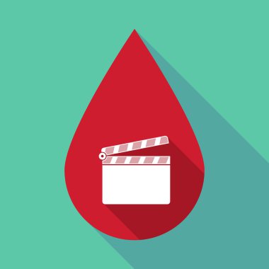 Uzun gölge kan damlası bir Klaket ile