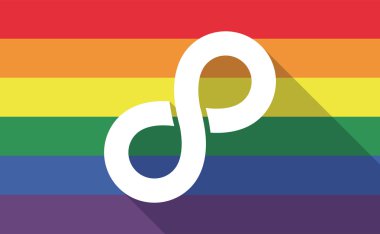 Uzun gölge Eşcinsel gurur bayrak sonsuz işareti