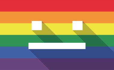 Uzun gölge Eşcinsel gurur bayrak duygusuz metin yüzü olan