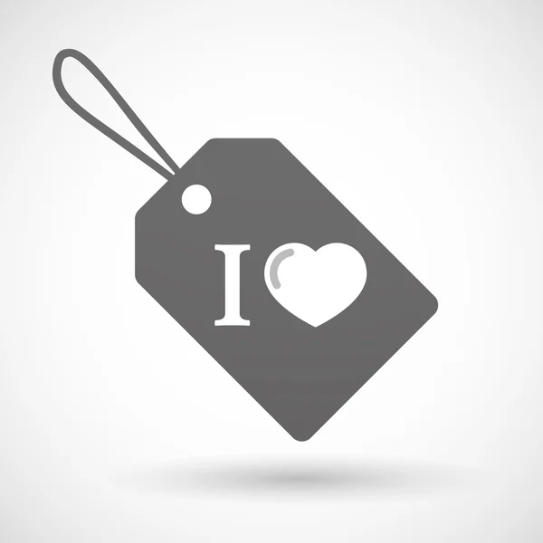 Isolated shopping label icon with  an " I like" glyph — Stock Vector