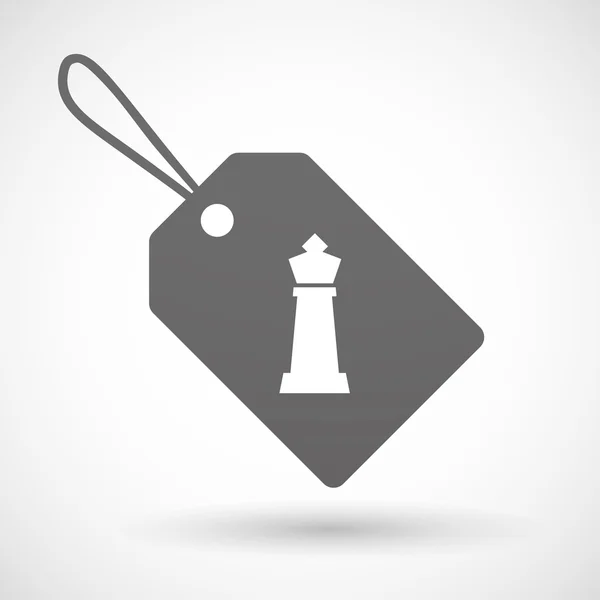 Απομονωμένων αγορών εικονίδιο ετικέτα με Ρήγα σχήμα σκάκι — Διανυσματικό Αρχείο