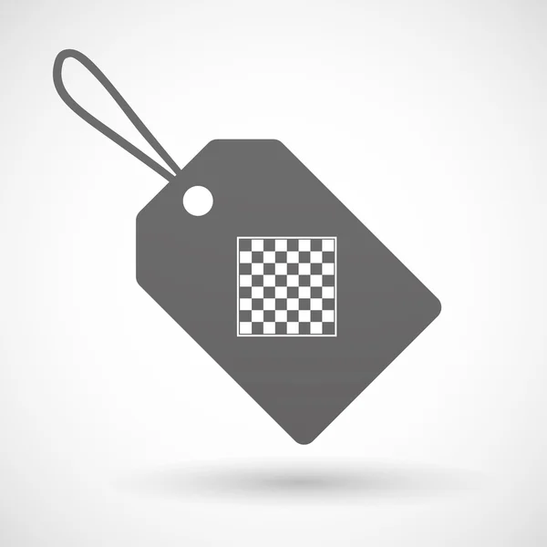 Na białym tle handlowej etykieta ikona z szachownicy — Wektor stockowy
