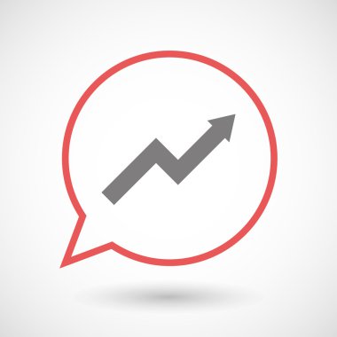 İzole hat sanat komik balon bir grafik ile