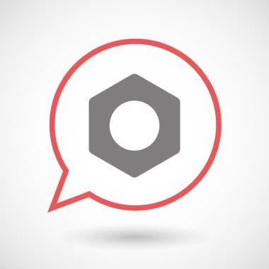 İzole hat sanat komik balon bir somun