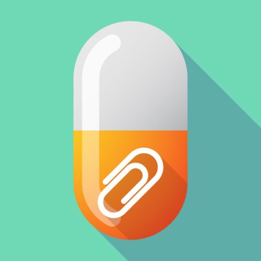 Uzun gölge vektör hap ile bir klip