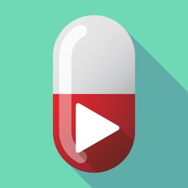 Uzun gölge vektör hap oyun işaretiyle