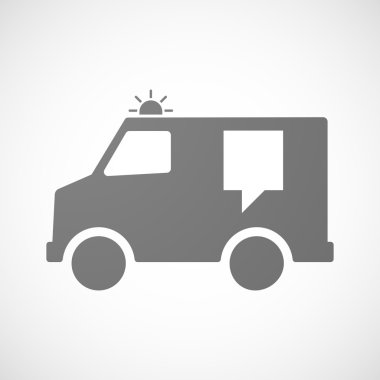 Bir araç ipucu ile izole ambulans simgesi