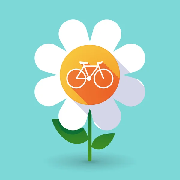 Vector flower with a bicycle — Stock Vector