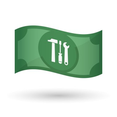 Resimde bir araç ile dalgalanan bir banka dekontunun ayarla