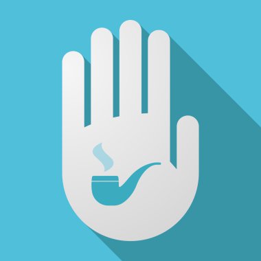 Uzun gölge el ile bir sigara boru