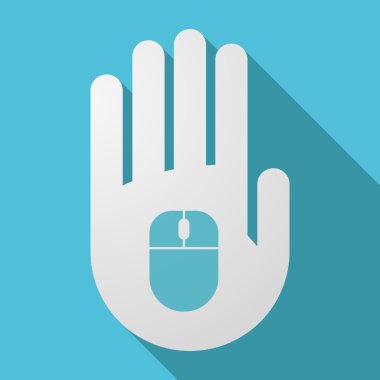 Uzun gölge el ile kablosuz fare