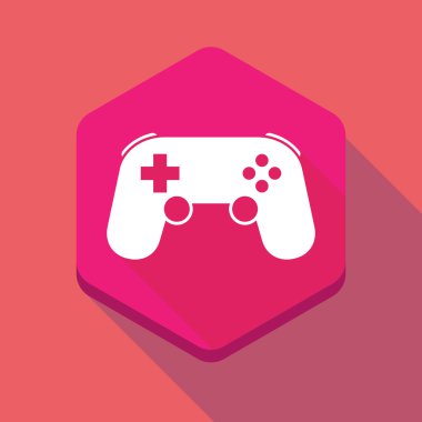 Uzun bir oyun tablası ile gölge altıgen simgesi