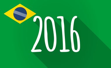 Uzun Bazil bayrak 2016 işaretiyle gölge