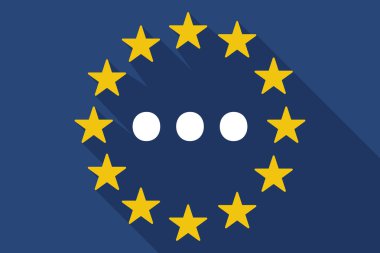 uzun gölge AB bayrağı üç nokta ortografik işareti