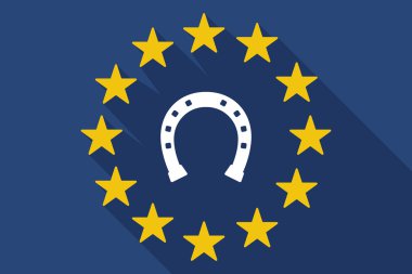 uzun gölge AB bayrağı at nalı ile kayıt