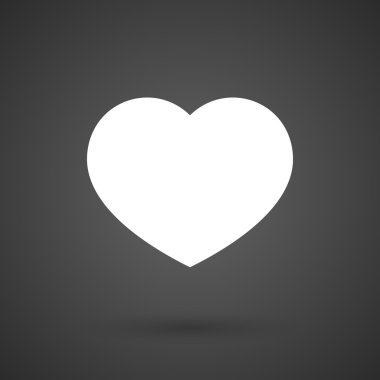  karanlık bir arka plan üzerinde beyaz kalp simgesi