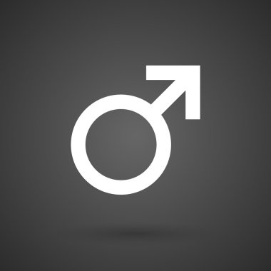   erkek bir işareti simgesi karanlık bir arka plan üzerinde beyaz