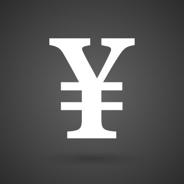   yen işareti simgesi karanlık bir arka plan üzerinde beyaz