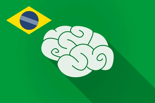 Длинный бразильский флаг с мозгом — стоковый вектор