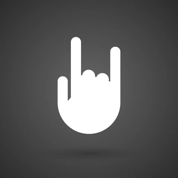Eine schaukelnde Hand weißes Symbol auf dunklem Hintergrund — Stockvektor