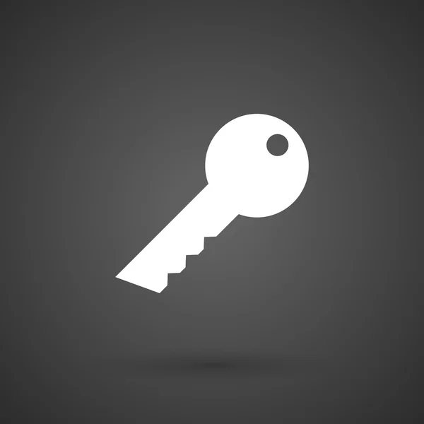A key     white icon on a dark  background — Stock Vector