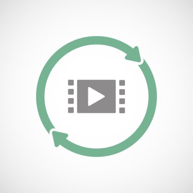 Hat sanat işareti multimedya bir işareti ile yeniden