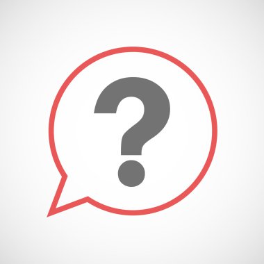 Bir soru işareti ile izole komik balon