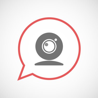 Bir web kamerası ile izole komik balon