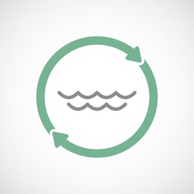 Hat sanat işareti su Burcu ile yeniden