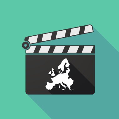 Uzun gölge Klaket ile Avrupa Haritası 