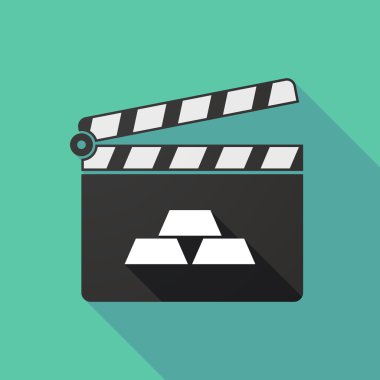 Uzun gölge Klaket ile üç altın bullions