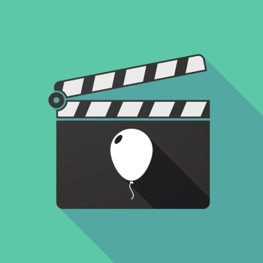 Uzun gölge Klaket bir balon ile