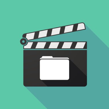 Uzun gölge Klaket ile bir klasör 