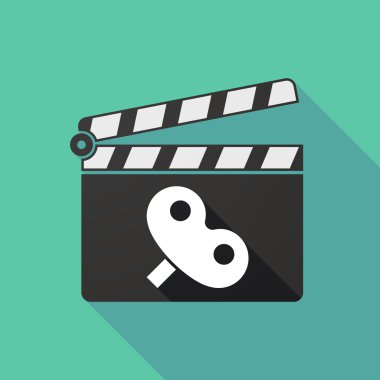 Uzun gölge Klaket ile bir oyuncak krank