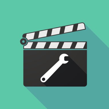 Uzun gölge Klaket ile bir somun anahtarı