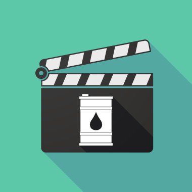 Uzun gölge Klaket bir varil petrol ile