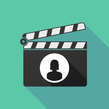 Uzun gölge Klaket kadın avatar ile