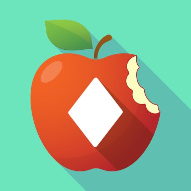 Uzun gölge Kırmızı elma simgesi diamond poker oynamaya araba ile