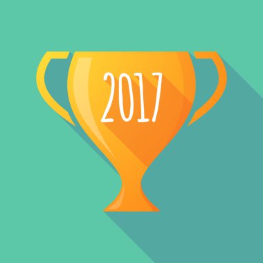 Uzun gölge Ödülü Kupası simgesiyle 2017 yıl sayı simgesi