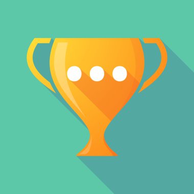 Uzun gölge Ödülü Kupası simgesi üç nokta ortografik işareti