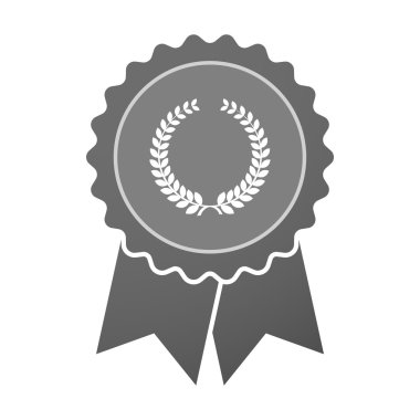 Defne taç işaretiyle izole Ödülü rozeti