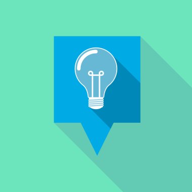 Bir ampul ile uzun araç ipucu simgesi