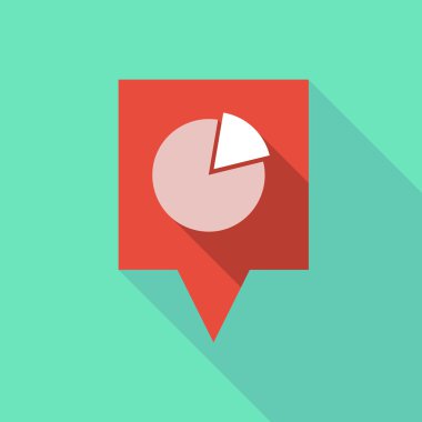 Bir pasta grafiği ile uzun araç ipucu simgesi