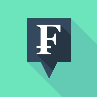 Bir İsviçre Frangı işareti simgesiyle uzun araç ipucu