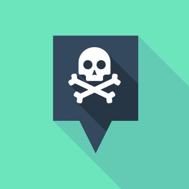 Uzun araç ipucu simgesini bir kafatası ile