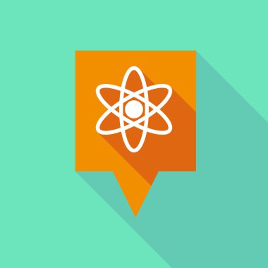 Uzun araç ipucu simgesi ile bir atom
