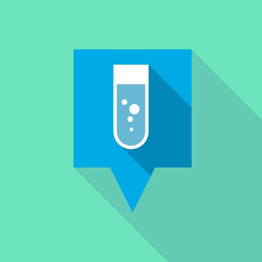 Kimyasal bir tüp ile uzun araç ipucu simgesi